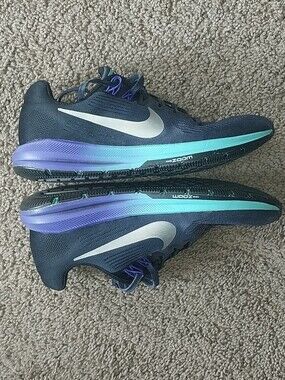 Nike Womens Air Zoom Structure 21 Blue Running Shoes Size 7